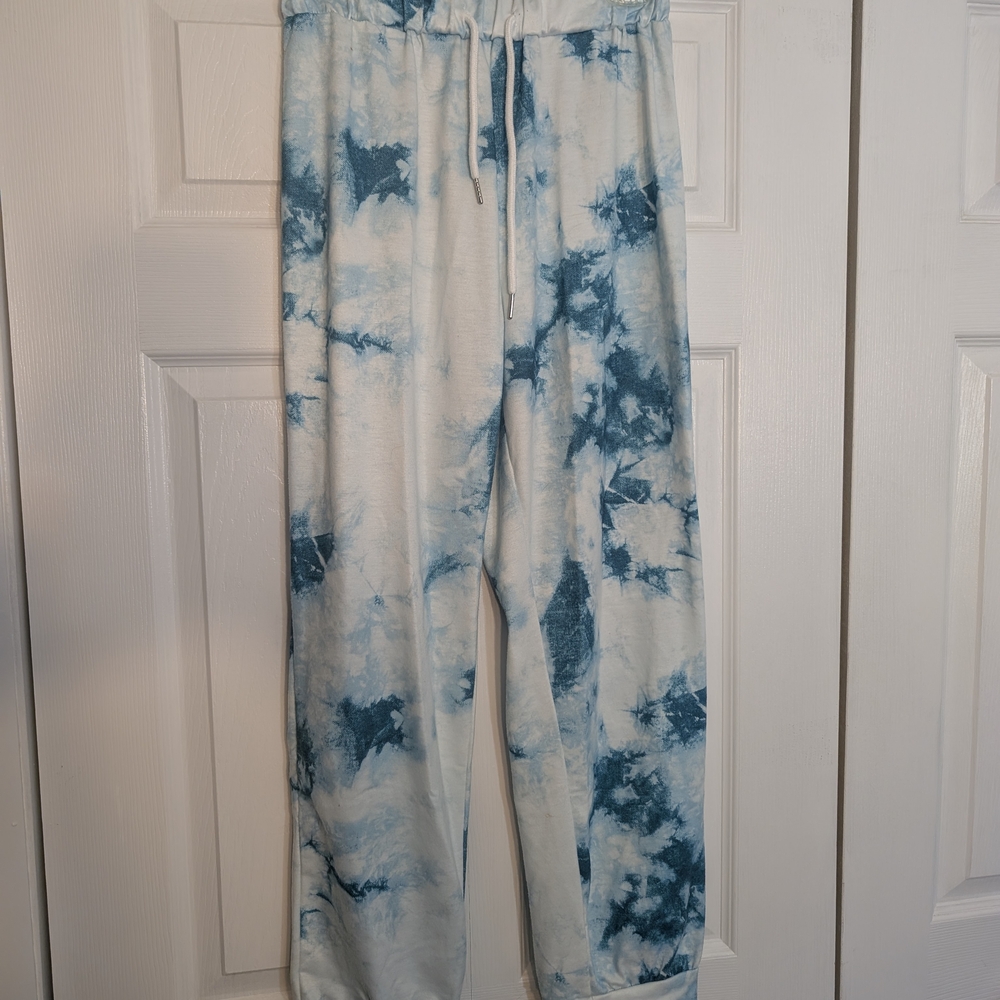 Blue Tie-Dye Lounge Pants